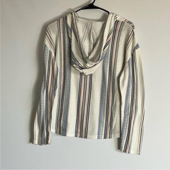 Wallflower Size Large Pullover Knit Hoodie Baja Long Sleeve Multicolor Used - Picture 2 of 7